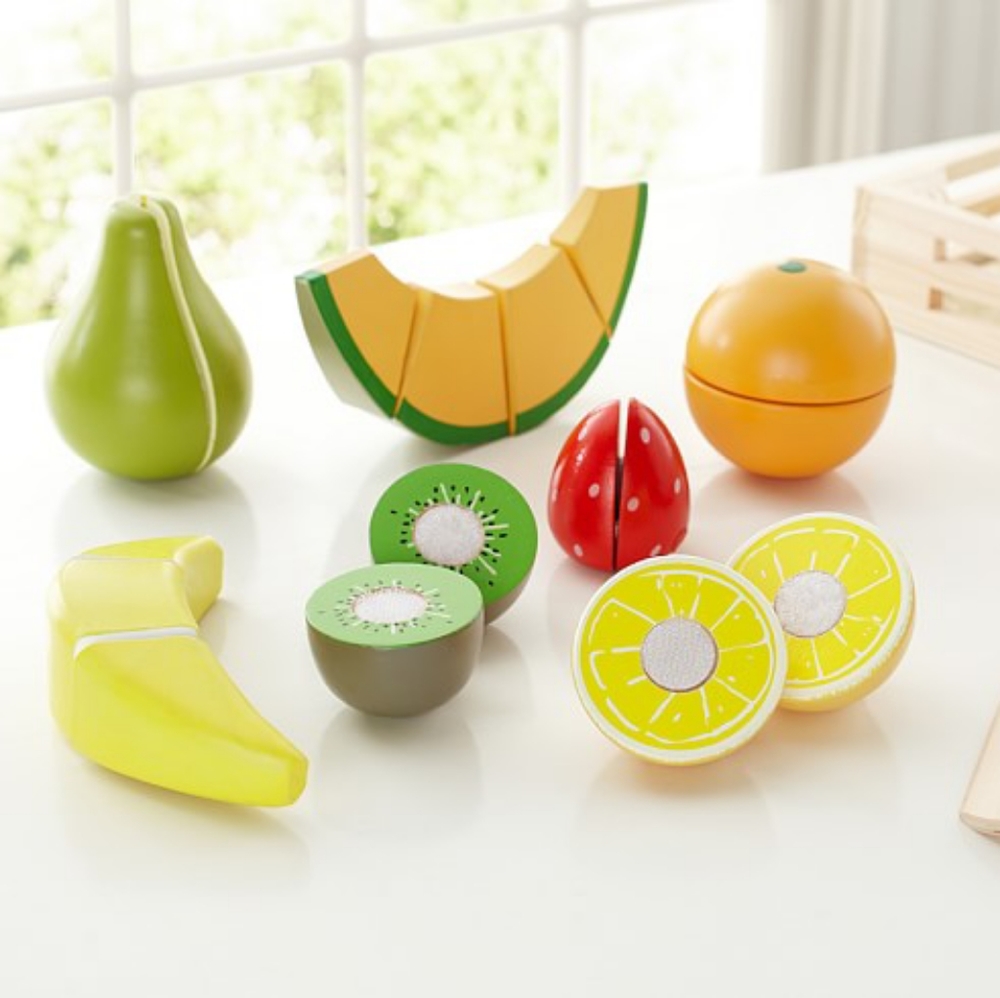 New in box wooden fruit